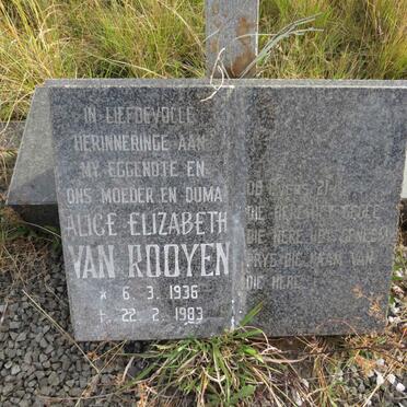 ROOYEN Alice Elizabeth, van 1936-1983