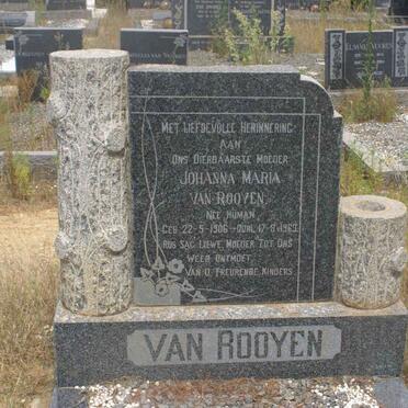 ROOYEN Johanna Maria, van nee HUMAN 1906-1963