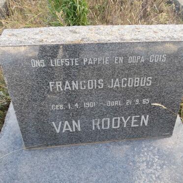 ROOYEN Francois Jacobus, van 1901-1965