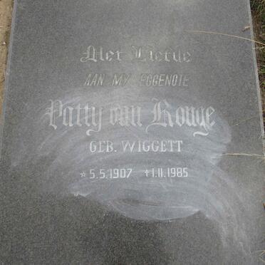 RONGE Patty, van nee WIGGETT 1907-1985