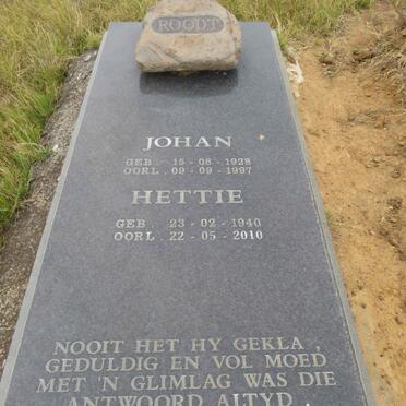 ROODT Johan 1928-1997 & Hettie 1940-2010