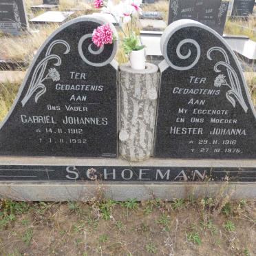 SCHOEMAN Gabriel Johannes 1912-1992 & Hester Johanna 1916-1975
