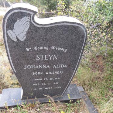 STEYN Johanna Alida nee WIESNER 1921-1982
