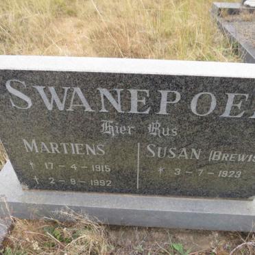 SWANEPOEL Martiens 1915-1992 & Susan BREWIS 1923-