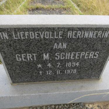 SCHEEPERS Gert M. 1894-1978
