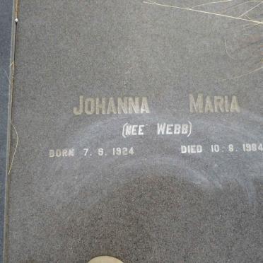 WEBB Johanna Maria nee WEBB 1924-1984_2