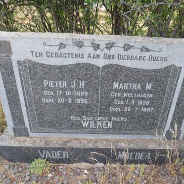 WILKEN Pieter J.H. 1889-1956 & Martha M. WELTHAGEN 1890-1957