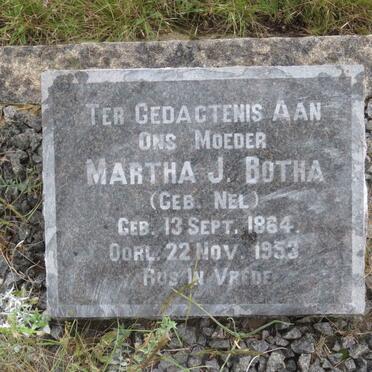 BOTHA Martha J. nee NEL 1864-1953