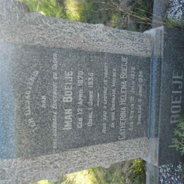 BOEIJE Iman 1870-1935 &amp; Catherina Helena STEYN 1876-1938