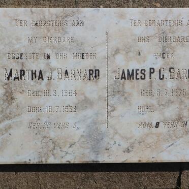 BARNARD James P.C. 1875- &amp; Martha J. 1884-1953