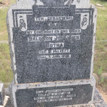 BOTHA Salomon Johannes 1877-1928 &amp; Magdalena Wilhelmina Anna 1883-1962 