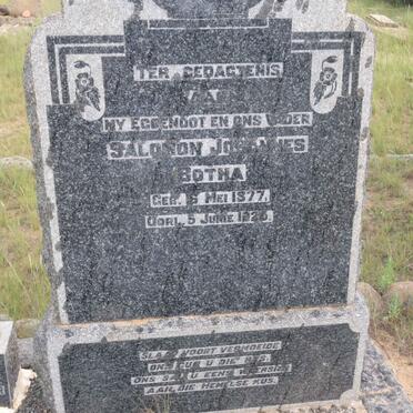 BOTHA Salomon Johannes 1877-1928 &amp; Magdalena Wilhelmina Anna 1883-1962 