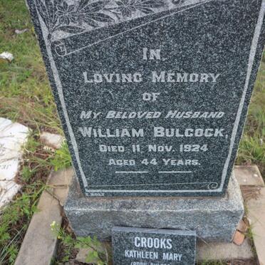 BULCOCK William -1924 :: CROOKS Kathleen Mary nee BULCOCK 1912-1988