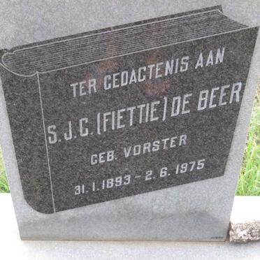 BEER S.J.C., de nee VORSTER 1893-1975