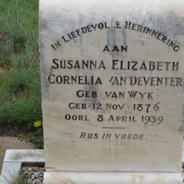 DEVENTER Susanna Elizabeth Cornelia, van nee VAN WYK 1876-1939