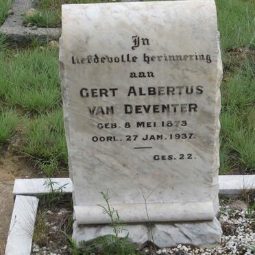 DEVENTER Gert Albertus, van 1873-1937