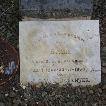 DEVENTER S.J.J., van nee ORLANDINI 1905-1933