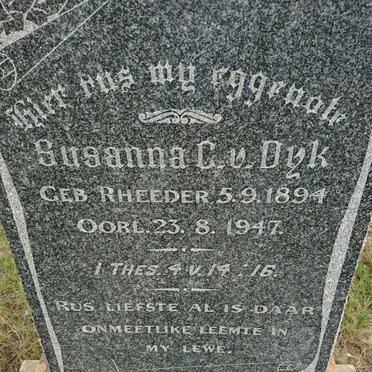 DYK Susanna C., v. nee RHEEDER 1894-1947