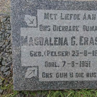 ERASMUS Magdalena G. nee PELSER 1862-1951