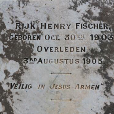 FISCHER Rijk Henry 1903-1905