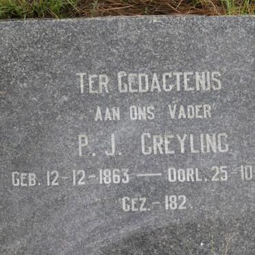 GREYLING P.J. 1863-1948