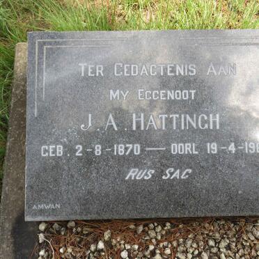 HATTINGH J.A. 1870-1966