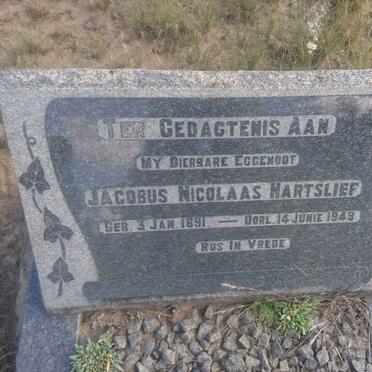 HARTSLIEF Jacobus Nicolaas 1891-1949