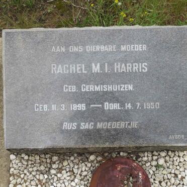 HARRIS Rachel M.I. nee GERMISHUIZEN 1895-1950