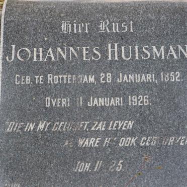 HUISMAN Johannes 1852-1926