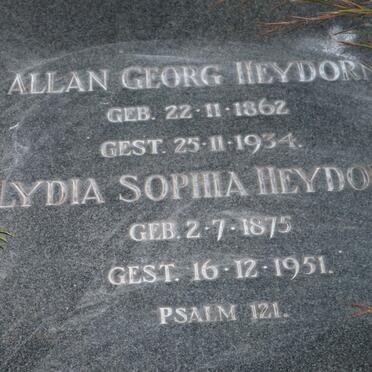 HEYDORN Allan Georg 1862-1934 &amp; Lydia Sophia 1875-1951
