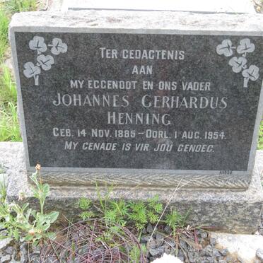 HENNING Johannes Gerhardus 1885-1954