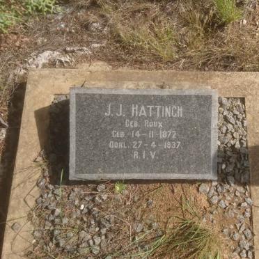 HATTINGH J.J. nee ROUX 1872-1937