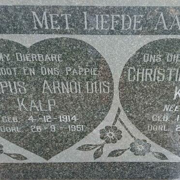 KALP Phillipus Arnoldus 1914-1951 &amp; Christina Hendrina HARRIS 1918-1984