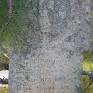 LINDE Elsie Marie, van der nee BESTER 1833-1919