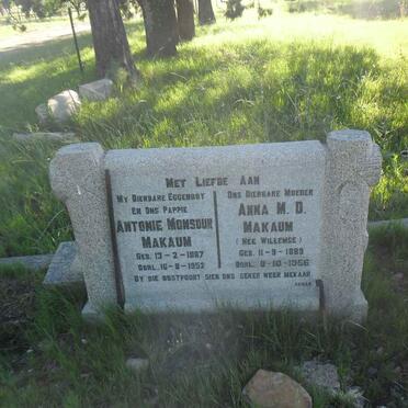 MAKAUM Antonie Monsuur 1887-1952 &amp; Anna M.D. WILLEMSE 1889-1956