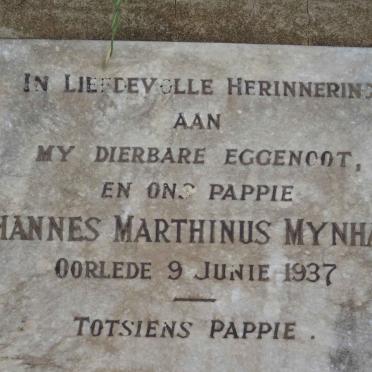 MYNHARDT Johannes Marthinus -1937