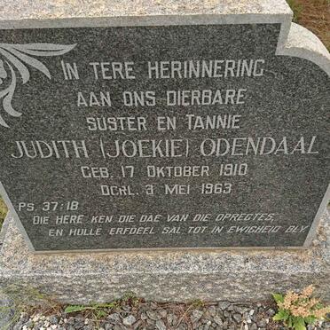 ODENDAAL Judith 1910-1963