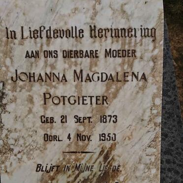 POTGIETER Johanna Magdalena 1873-1950