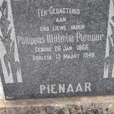 PIENAAR Philippus Wilhelm 1866-1948