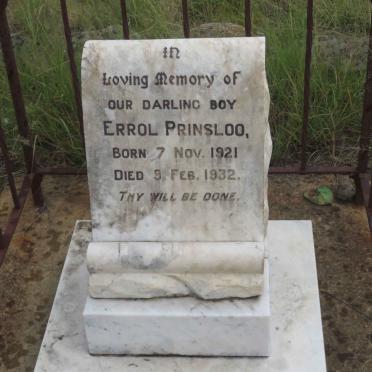 PRINSLOO Errol 1921-1932