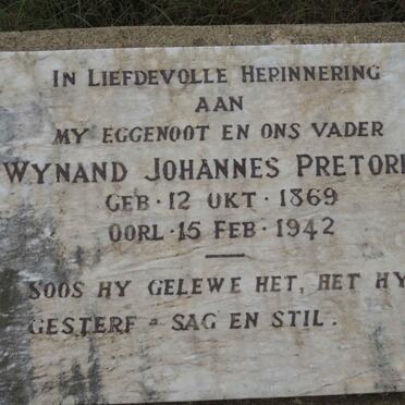 PRETORIUS Wynand Johannes 1869-1942