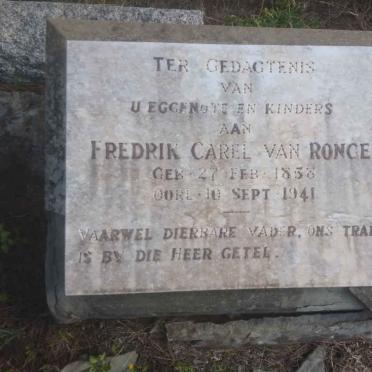 RONGE Fredrik Carel, van 1858-1941