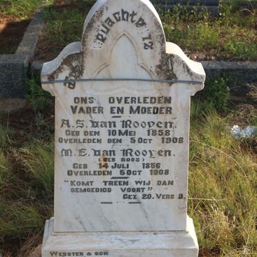 ROOYEN A.S., van 1858-1908 &amp; M.E. ROOS 1856-1908