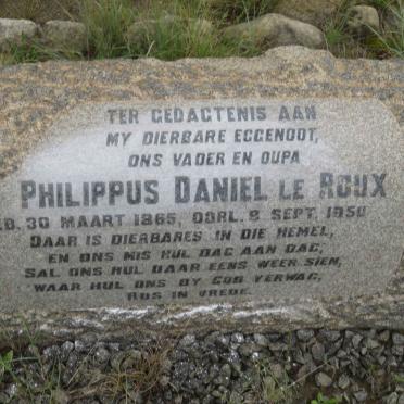ROUX Philippus Daniel, le 1865-1950