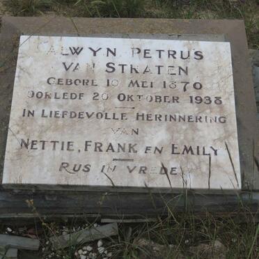 STRATEN Alwyn Petrus, van 1870-1938