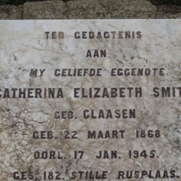 SMITH Catherina Elizabeth nee CLAASEN 1868-1945