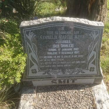 SMIT Cornelia Martha Maria Johanna nee GROBLER 1903-1937