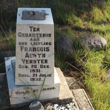 VERSTER Francois Alwyn 1931-1932