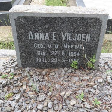 VILJOEN Anna E. nee V.D. MERWE 1894-1952