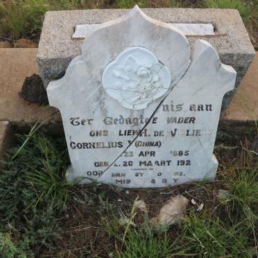 VILLIERS Cornelius H., de 1885-1921